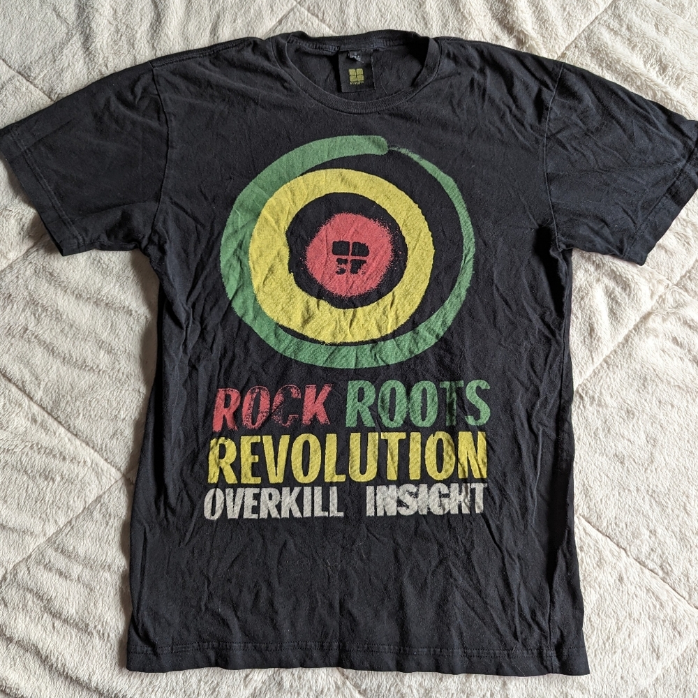 Black Graphic T-Shirt with Colorful Print